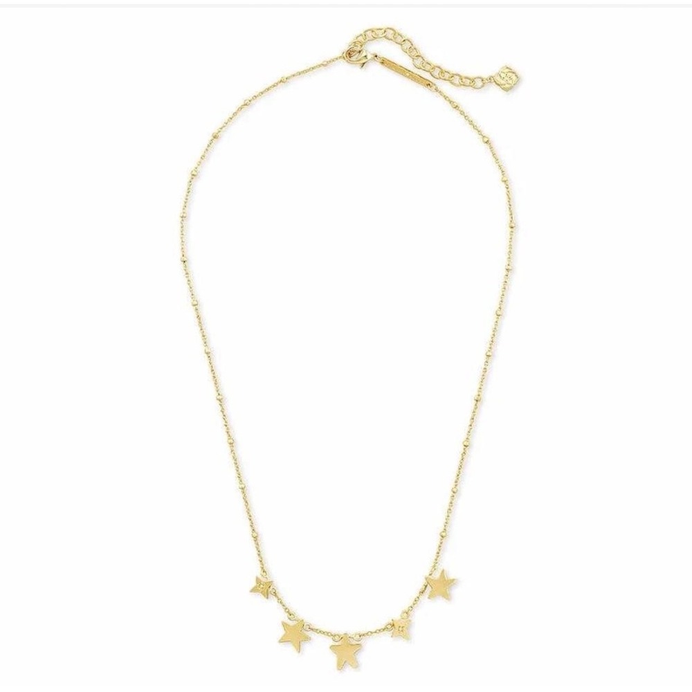 Kendra Scott Jaelyn Star Short Necklace Gold Tone Celestial Satellite Chain